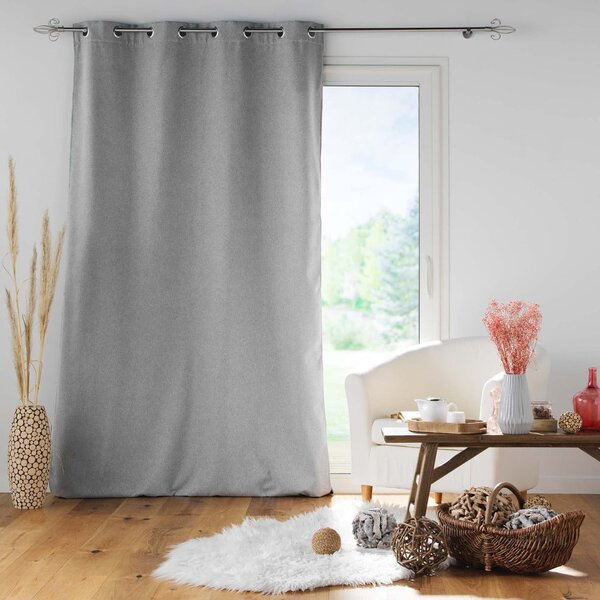 Tenda fonoassorbente grigio chiaro 140x260 cm Jupiter - douceur d'intérieur