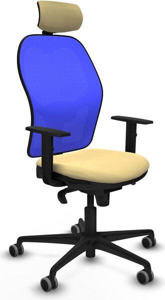 Sedia da ufficio con poggiatesta Piqueras y Crespo 1D036G2 Crema