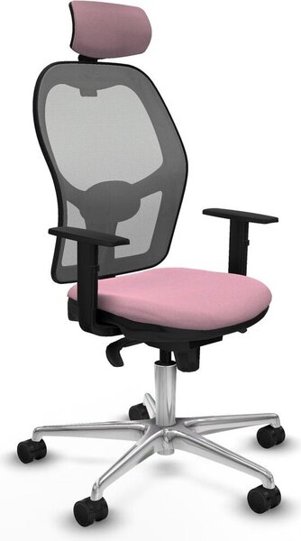 Sedia da ufficio con poggiatesta Piqueras y Crespo 1D086N2 Rosa