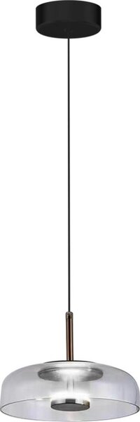 Lampadario LED a sospensione con filo VETRO LED/6W/230V grigio/nero