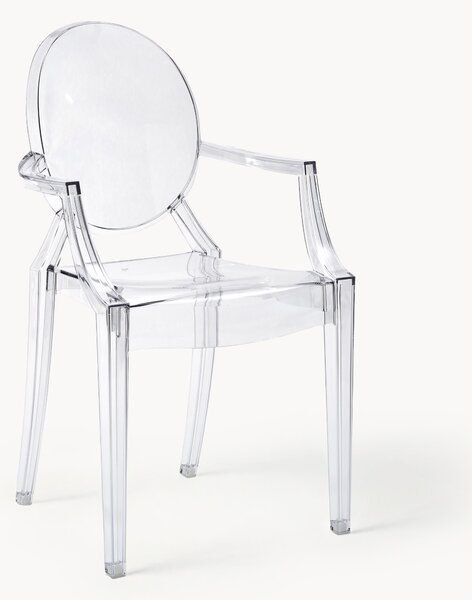 Sedia da pranzo di design con braccioli Louis Ghost