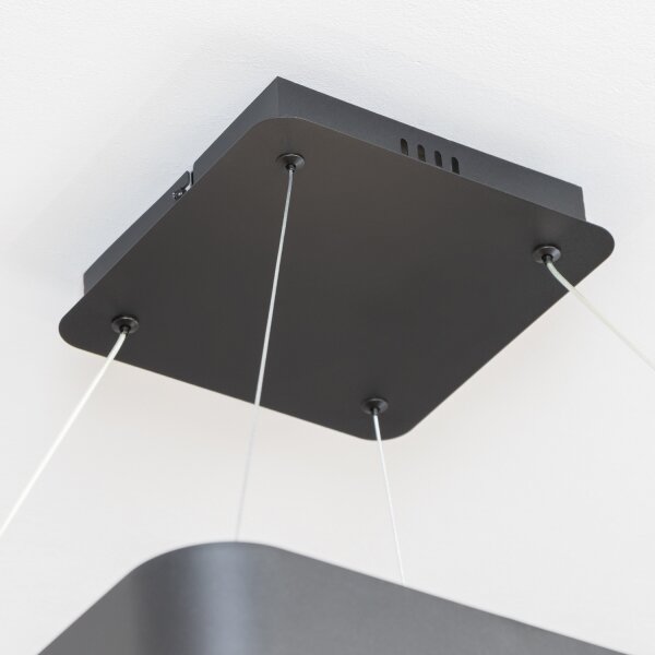 Brilagi - Lampadario a sospensione LED dimmerabile FALCON II LED/125W/230V 60x60 cm nero + telecomando
