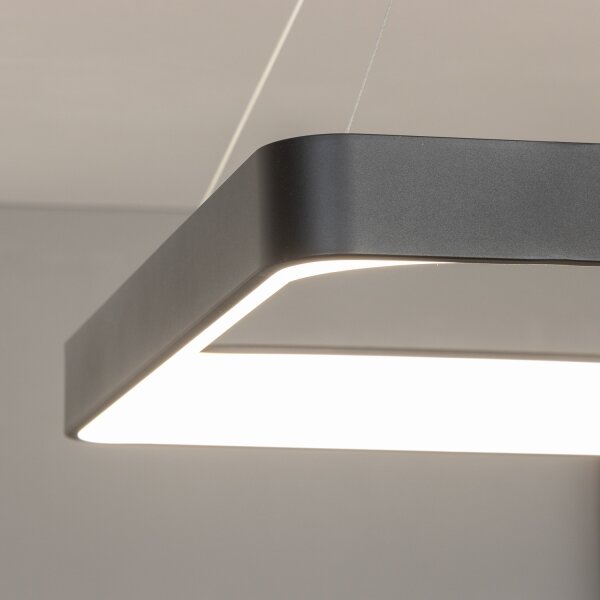 Brilagi - Lampadario a sospensione LED dimmerabile FALCON II LED/125W/230V 60x60 cm nero + telecomando