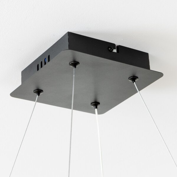 Brilagi - Lampada LED dimmerabile sospesa a cavo FALCON II LED/80W/230V 40x40 cm nero + telecomando