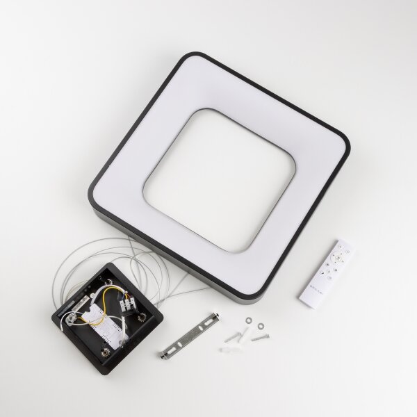 Brilagi - Lampada LED dimmerabile sospesa a cavo FALCON II LED/80W/230V 40x40 cm nero + telecomando