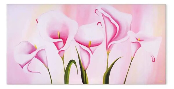Quadro su tela Calle color rosa