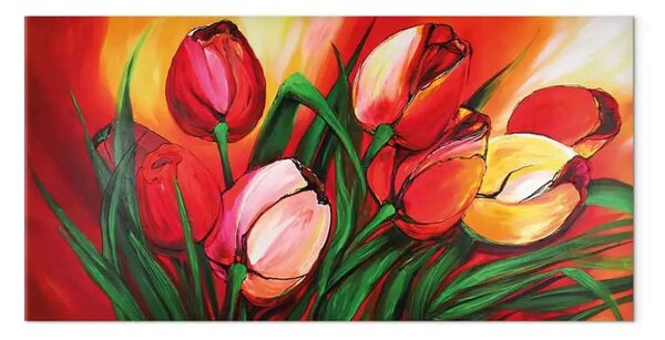 Quadro Delizioso bouquet di fiori - motivo floreale con tulipani