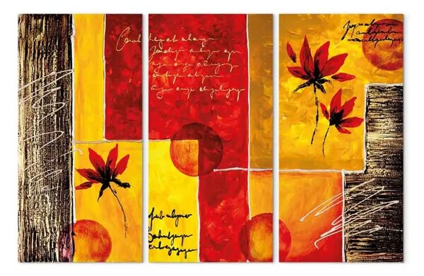 Quadro contemporaneo Fiori rossi