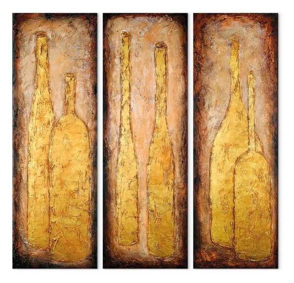 Quadro contemporaneo Bottiglie d'oro