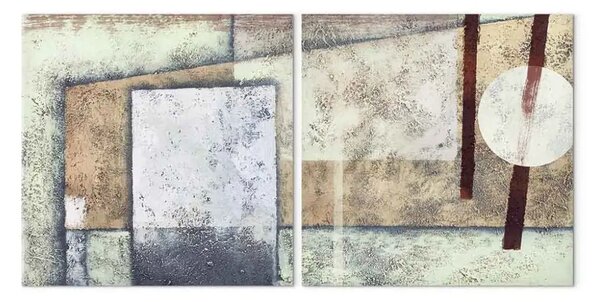 Quadro contemporaneo Sottigliezza (2 parti) - Delicata composizione di figure geometriche