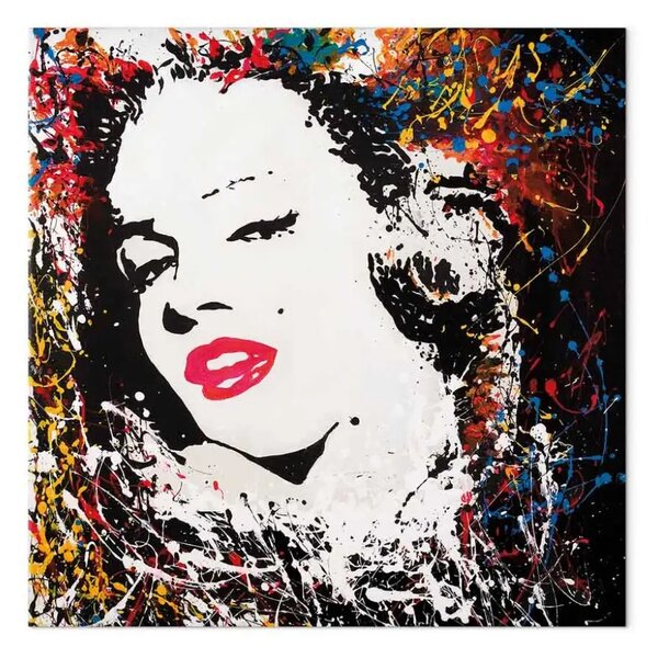 Quadro contemporaneo Icona pop-art - ritratto in bianco e nero di Marilyn Monroe