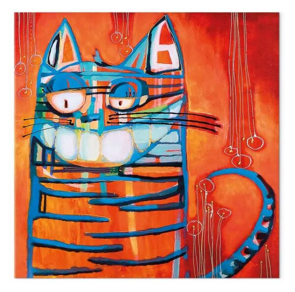 Quadro su tela Gattino azzurro
