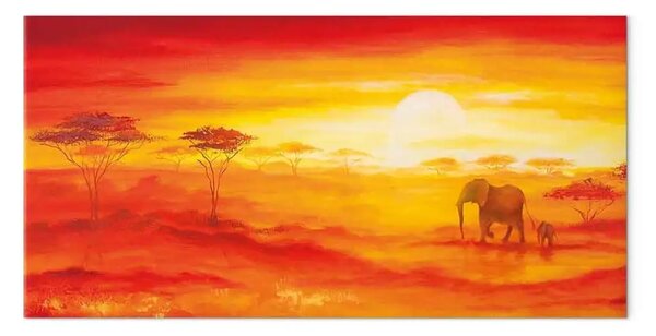 Quadro moderno Le luci del tramonto africano