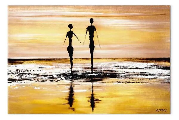 Quadro su tela Passeggiata sulla spiaggia