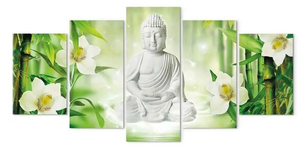 Quadro contemporaneo Buddha e gelsomino