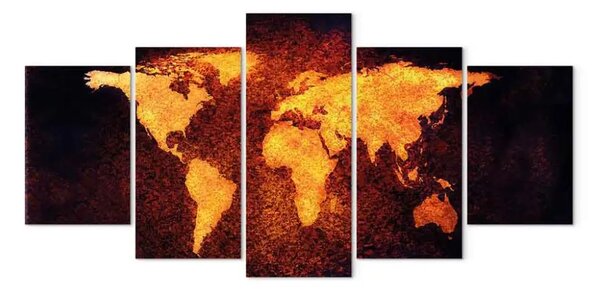 Quadro Mappamondo - lava caldo