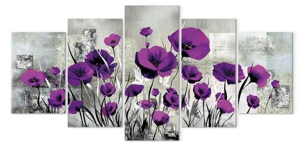 Quadro Prato: Papaveri purpurei