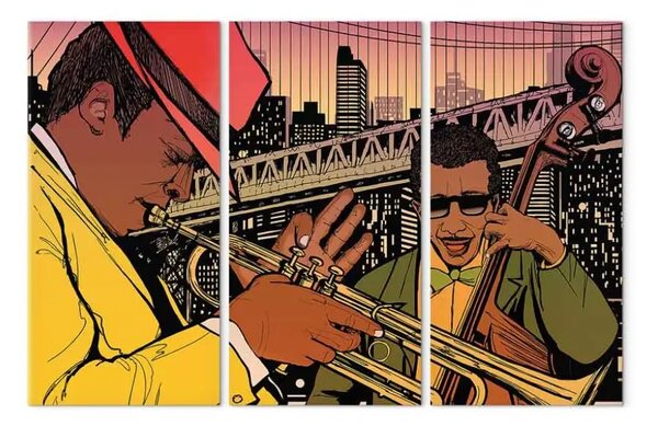 Quadro contemporaneo New York, la capitale del jazz