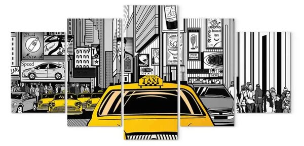 Quadro moderno Taxi di un fumetto