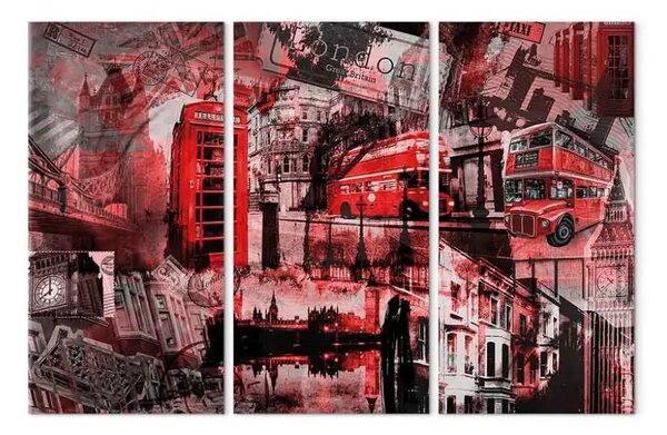 Quadro contemporaneo Londra rossa
