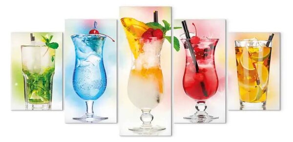 Quadro su tela Drink arcobaleno