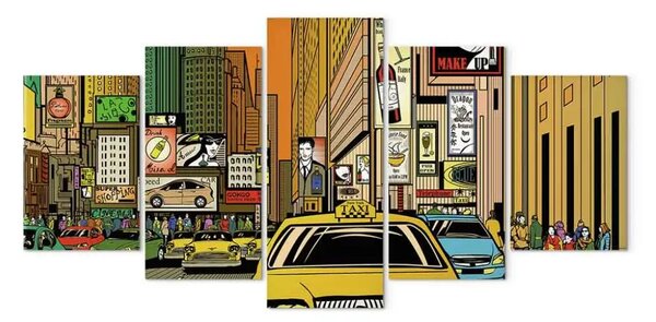 Quadro moderno Vie di New York in un fumetto