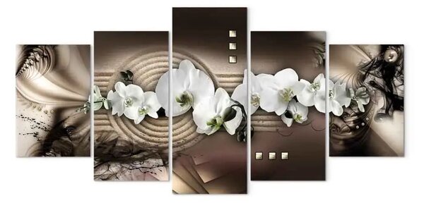 Quadro Sabbia, orchidea, Zen