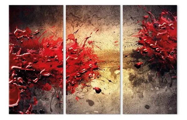 Quadro contemporaneo Splash rosso