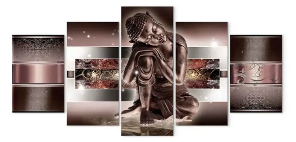 Quadro Buddha addormentato nei rossi