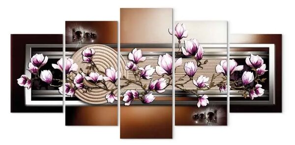 Quadro su tela Giardino zen e magnolia