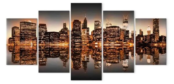 Quadro New York ispirata (5 pezzi)