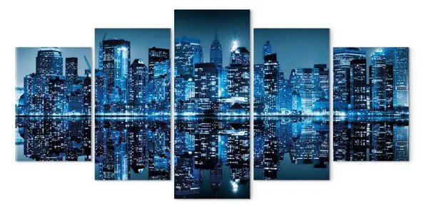 Quadro moderno New York di colore triste blue
