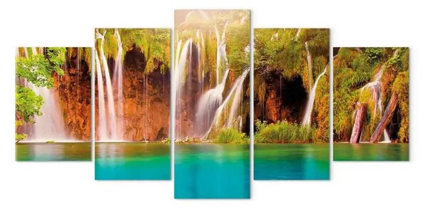 Quadro su tela Cascata nella foresta