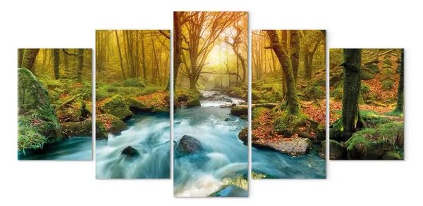 Quadro contemporaneo Mattina in riva al fiume