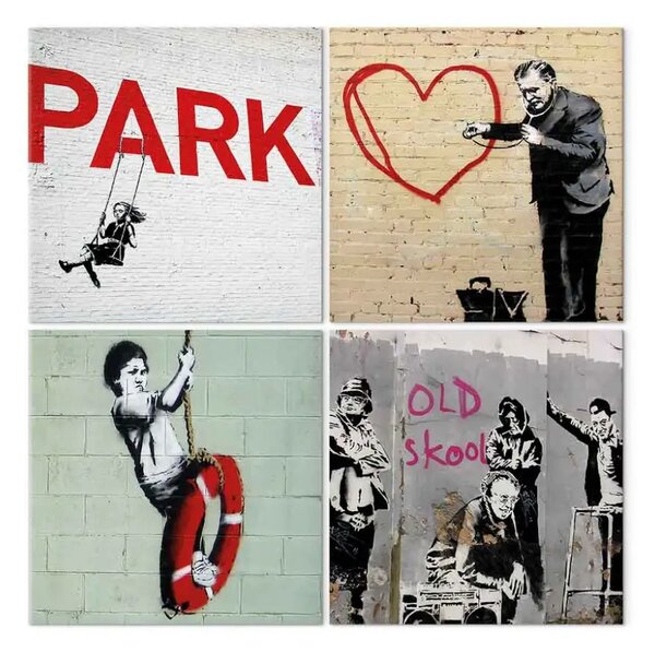 Quadro contemporaneo Banksy: ispirazioni urbane