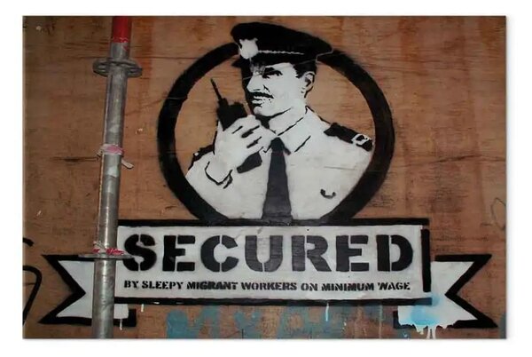 Quadro moderno Siamo al sicuro (Banksy)