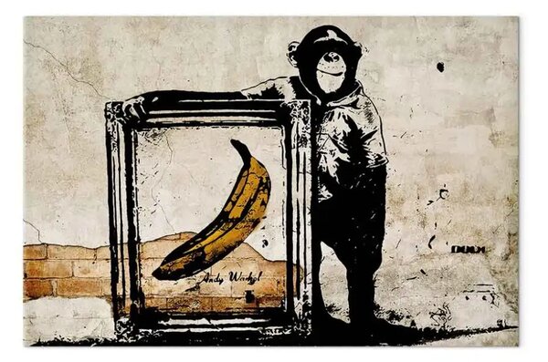 Quadro contemporaneo Ispirato a Banksy - seppia