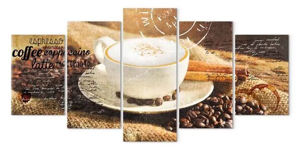 Quadro moderno Caffè, espresso, cappuccino, latte macchiato