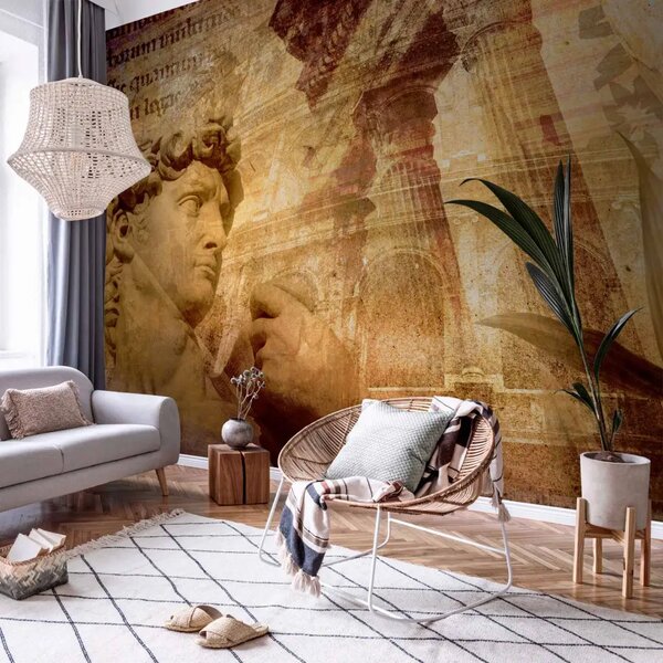 Carta da parati moderna Architettura greca - collage mitologico in stile greco con Davide