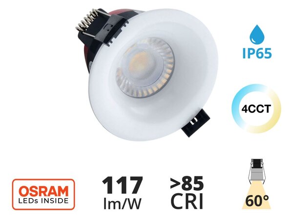 Faro LED da Incasso 8W Foro Ø75mm Bianco, IP65, CCT - OSRAM LED Bianco Variabile Colore Bianco Variabile CCT