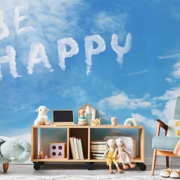 Carta da parati moderna Be happy