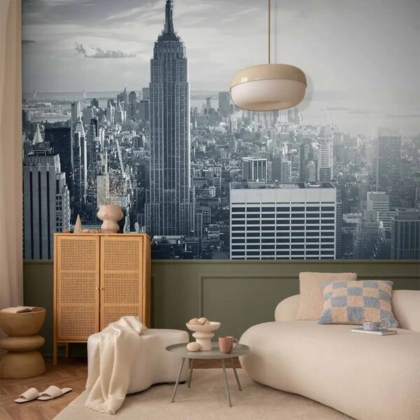 Carta da parati Manhattan e Empire State Building - architettura in tonalità di grigio