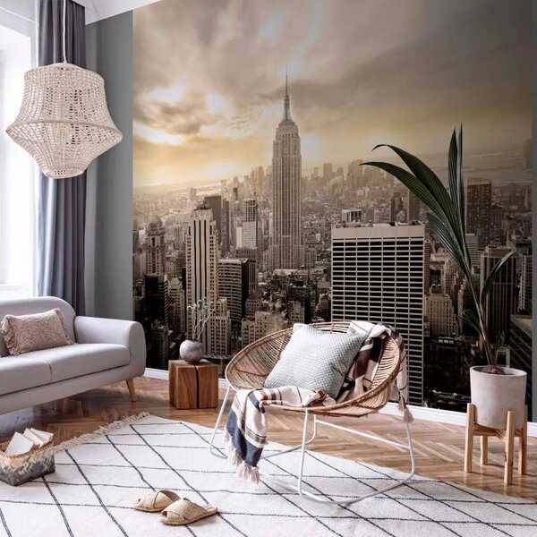 Carta da parati New York all'alba - architettura di Manhattan