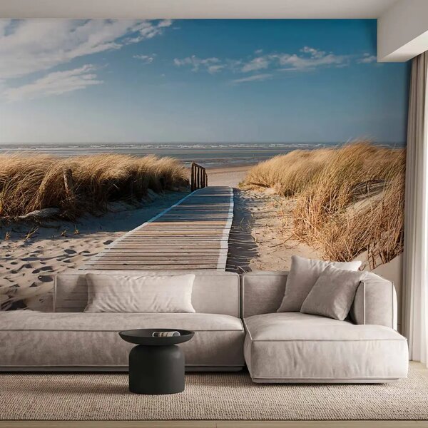 Carta da parati moderna Spiaggia del Mare del Nord, Langeoog