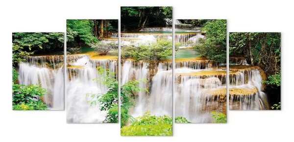 Quadro contemporaneo Cascata in mezzo al verde