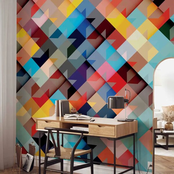Carta da parati Patchwork colorato