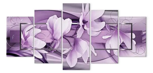 Quadro su tela Onda viola