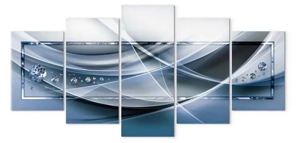 Quadro contemporaneo Raggi blu
