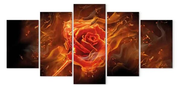 Quadro Rosa fiammeggiante