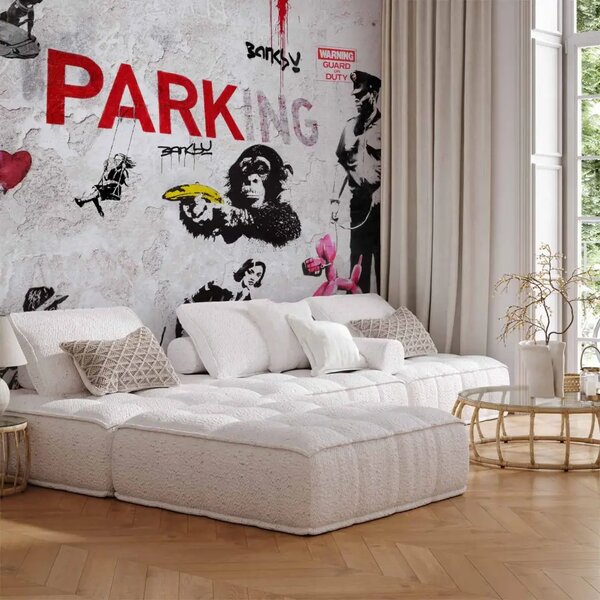 Carta da parati moderna Diversità graffiti Banksy